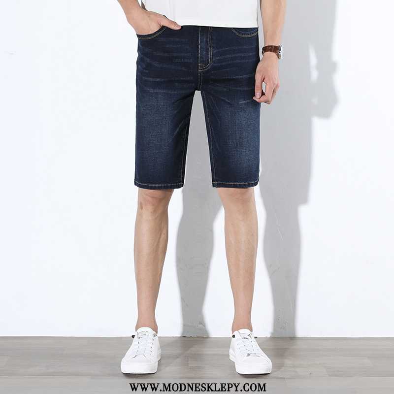 Męskie Jeansy 2020 Wiosna I Lato Spodenki Jeansowe Nowa Moda Cienki Przekrój 5 Pięć Punktów Spodnie 