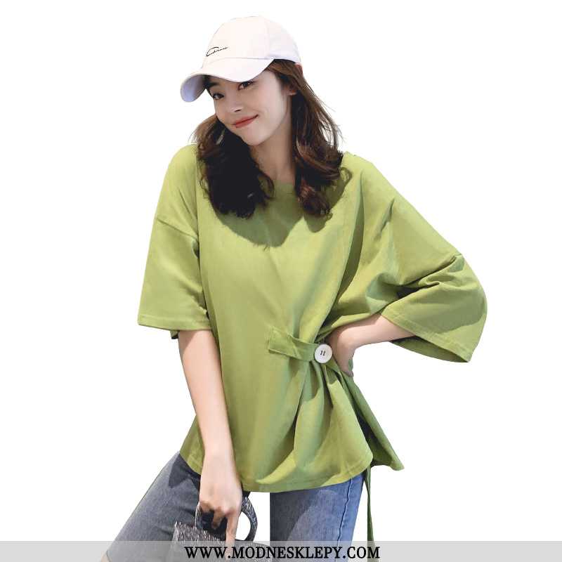 Koszule Damskie Koszula 2020 Dorywczo Trend W Modzie Jednolity Kolor Z Długim Rękawem Zielony