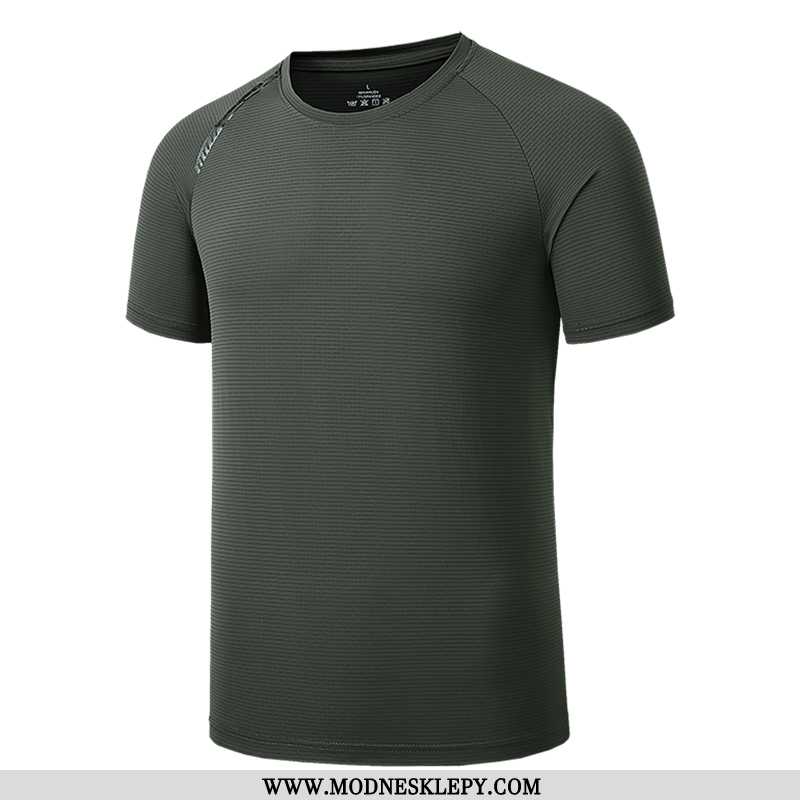 Koszulki Męskie 2020 Lato Krótkim Rękawem Szybkoschnący Odzież Duży Rozmiar Luźne Oddychająca Fitnes