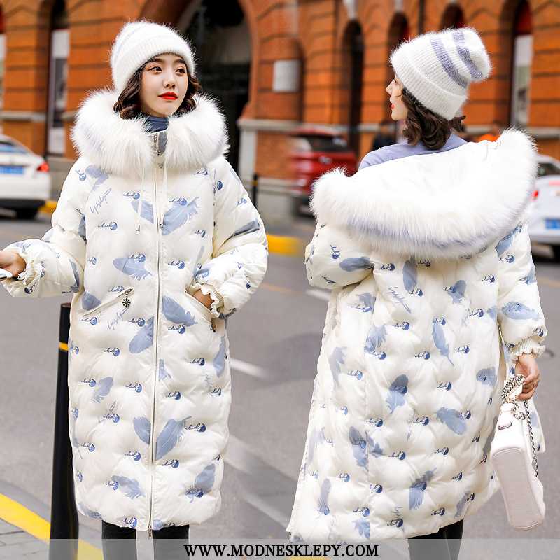 Damskie Kurtka Zimowa Moda Wygodne Ocieplana Z Bawełny W Połowie Długości Zima Na Co Dzień Elegancki