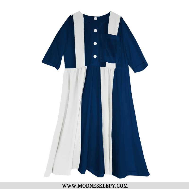Sukienki Damskie Po Raz Pierwszy Nowy Produkt Duży Lato Nowe Szwy Fioletowa Sukienka Zb176-2027 Nieb