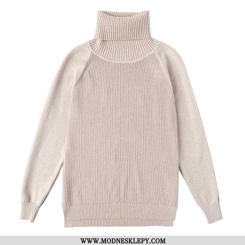 Sweter Damskie Z Golfem Fajne Cały Mecz Wieku-zmniejszenie Elegancki Trend Mody Ciepłe Wygodne Luźne