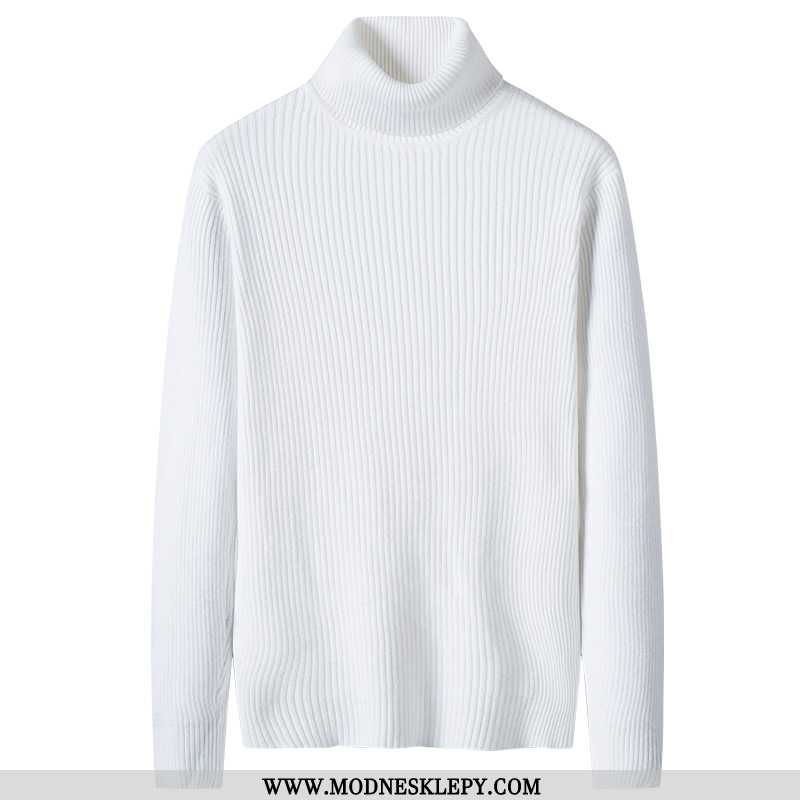 Sweter Męskie 2020 Nowy Męski Z Dzianiny Moda Cały Mecz 2 Główne Zdjęcia 4 Kolory 605 Biały