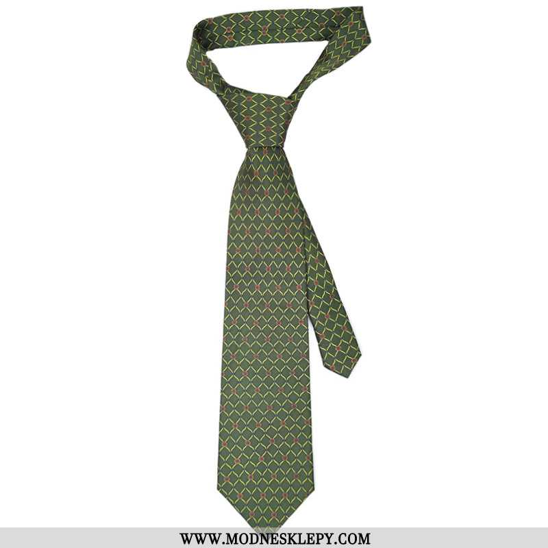 Krawaty Damskie Mimi Jedwabiu Morwy Drukowane Ręcznie Krawat Odzież Damska Modne Fajne Retro Zielony