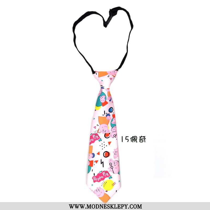  różowy - Damskie Krawaty Kupić Dwa Dostać Jeden Wolny Oryginalny Ciekawe Krawat Dla Kobiet Cute Cartoon Baweł