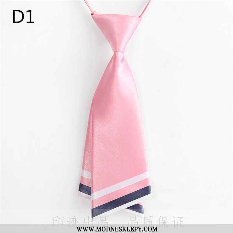  różowy - Krawaty Damskie Biznes Odzież College Styl Kobiet Mały Krawat Jk Muszka Kołnierz Kwiat Dekoracyjne B