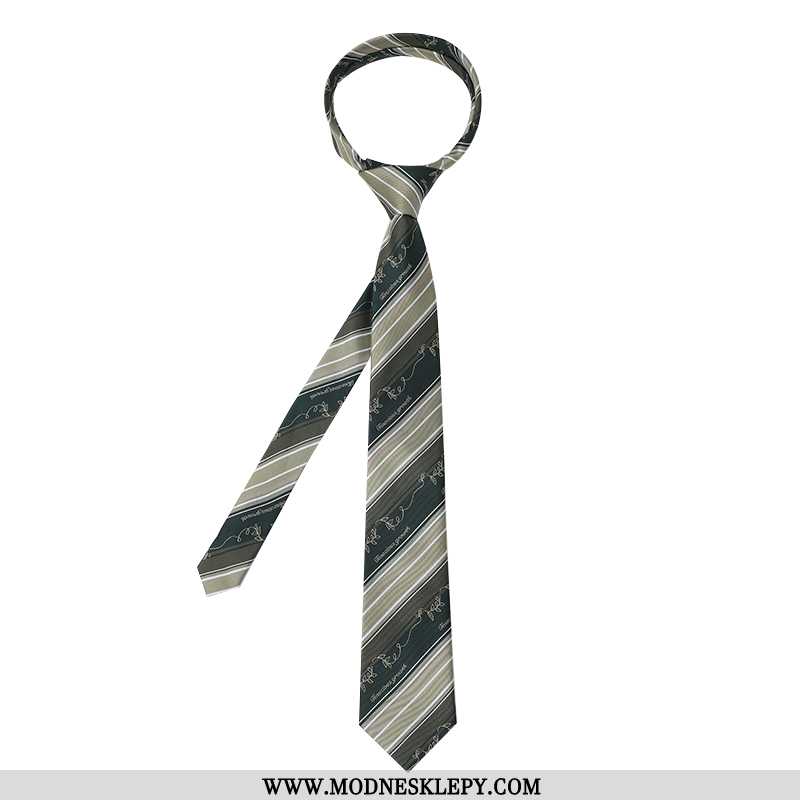 Krawaty Męskie Zielony Oryginalny Student Wąż College Style I Żeńskie Dkjk Jednolity Krawat Szary