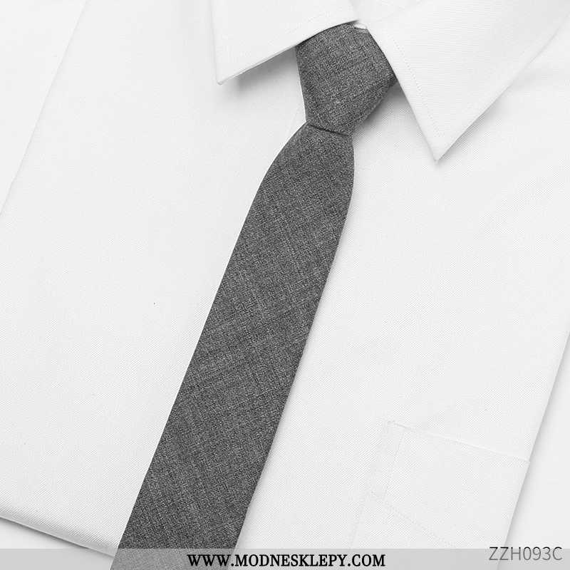 Męskie Krawaty Mężczyzna Wełny Krawat Formalne Nosić Biznes Czarny Rozrywka 5cm Szary Profesjonalne 