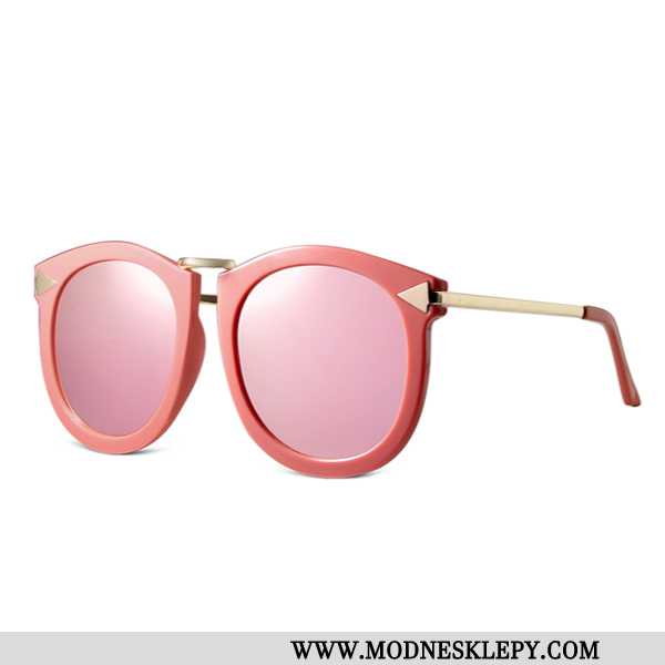  różowy - Molgirl New Hot Moda Duża Obręczy Czarne Okulary Przeciwsłoneczne Damskie Super Duży Twarzy Wyglądaj