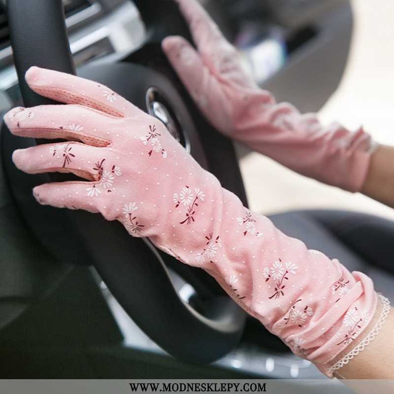 Damskie Rękawiczki Rękawice Chroniące Przed Słońcem Do Jazdy Letnie Bawełniane Cienkie Sexy Nie Anty