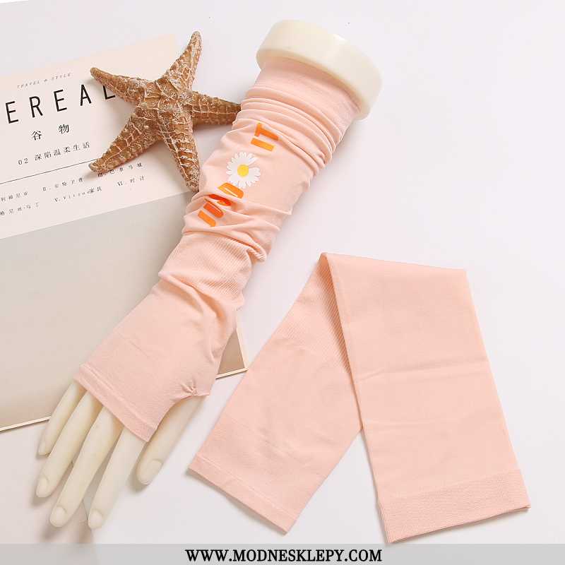  różowy - Rękawiczki Damskie Magic Ice Rękaw Jazdy Gadżety Ochrona Przed Słońcem Uv Długie Cienkie Ramię Z Dłu