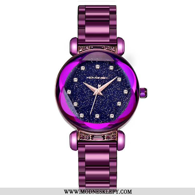  fioletowy - Damskie Zegarek Ka Wentylator Shi Prawdziwej Jasne Gwiaździste Niebo Kobiet's 2020 Nowa Moda Trendy 