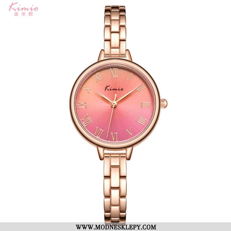  różowy - Damskie Zegarek Zegarki Kobiety Ins Wiatr Sakura Fen Dziewczęce Serce Student Minimalistyczny Elegan